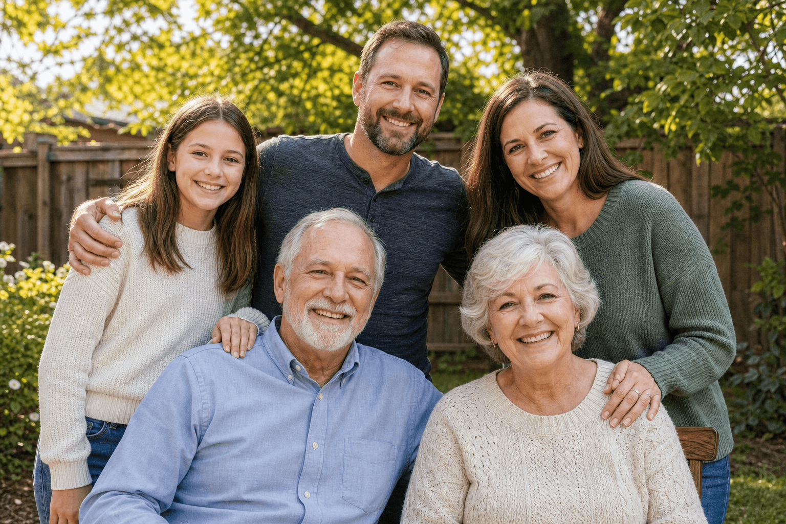 After: clear generated family portrait