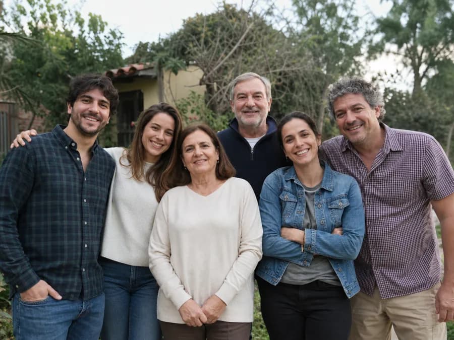 Generated example of a family group photo